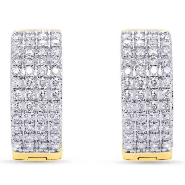 Nova Star® Gold Plated Lab Grown Diamond Hoop Earrings