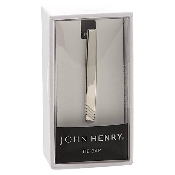 Mens John Henry Plain Face Tie Bar - image 
