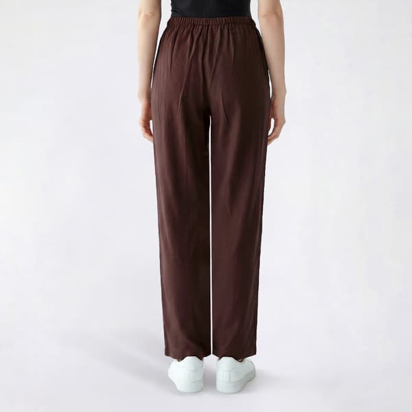 Juniors Hunter & Brown Linen Blend Wide Leg Tie Waist Pants