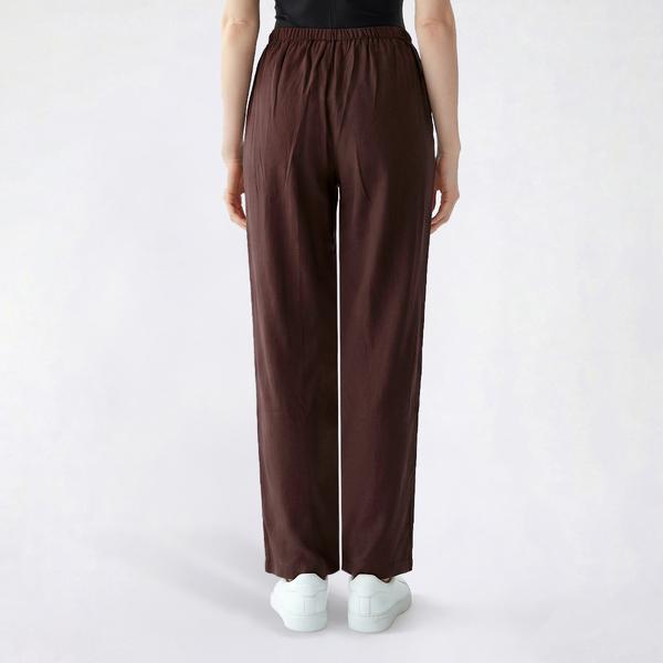 Juniors Hunter & Brown Linen Blend Wide Leg Tie Waist Pants - image 