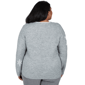 Plus Size Alfred Dunner Vail Snowflake Pearl Heathered Sweater - image 1