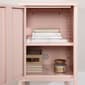 South Shore Crea Pale Pink Metal 1-Door End Table - image 3