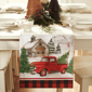 Threadmade Vintage Christmas Tree Farm Holiday Table Runner - image 3