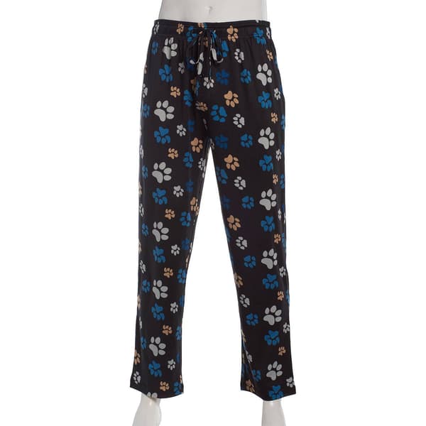 Mens Preswick & Moore® Paw Print Drawstring Pajama Pants