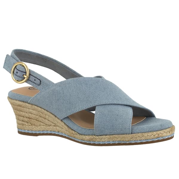Womens Bella Vita Nadette II Fabric Espadrille Wedge Sandals - image 