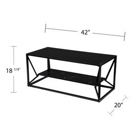 Southern Enterprises Argall Glass-Top Coffee Table