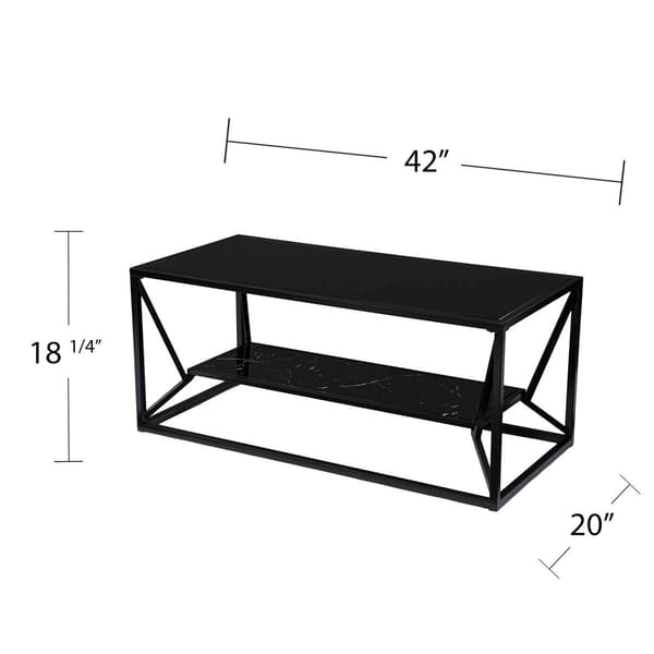 Southern Enterprises Argall Glass-Top Coffee Table