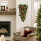 Puleo International LED Ornaments & Berries Adorned Teardrop Swag - image 3