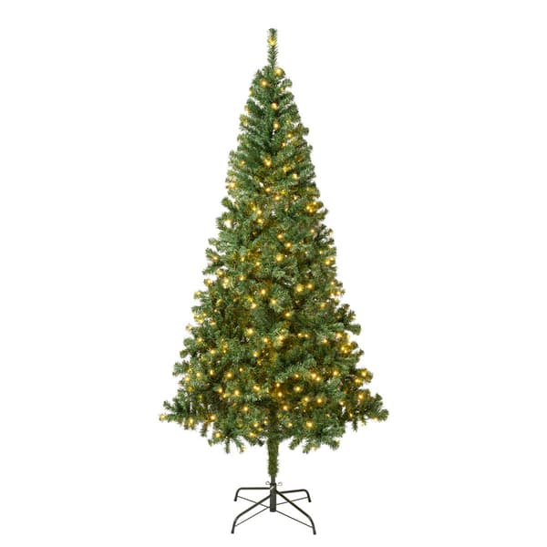 National Tree 7.5ft Linden Spruce Wrapped Pre-Lit Christmas Tree
