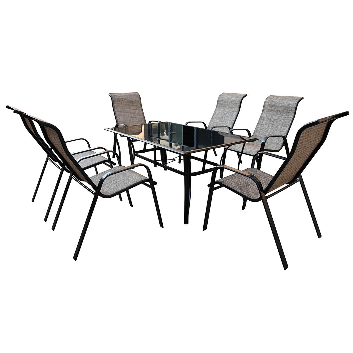 Great Falls Rectangle Glass Top Table