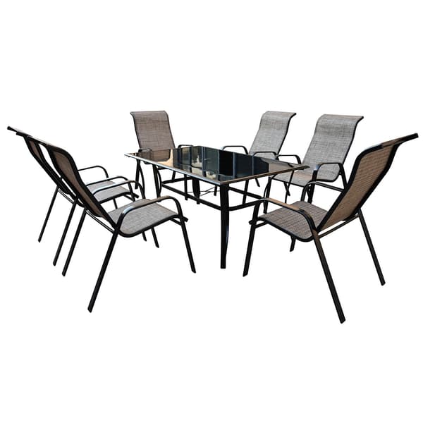 Great Falls Rectangle Glass Top Table