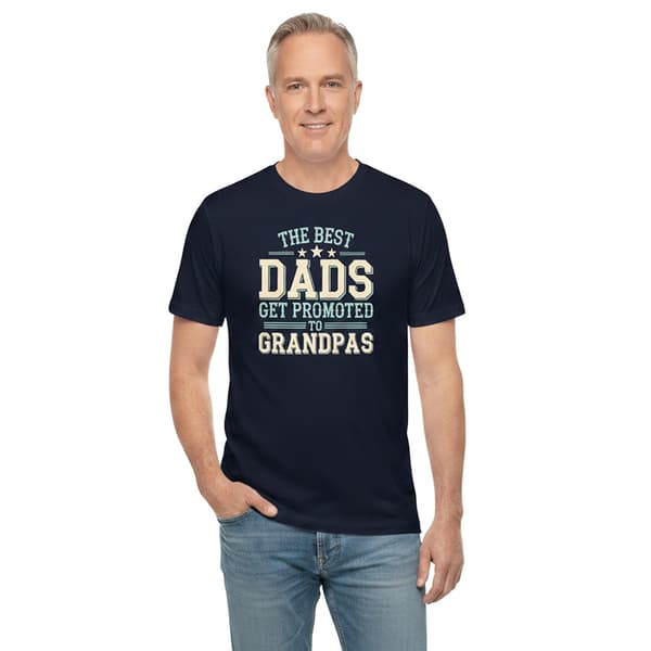 Mens Best Dads Get Promoted to Grandpa Short Sleeve Tee