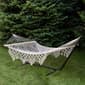 Northlight Seasonal Lattice Macrame Rope Hammock with Wooden Bars - image 2