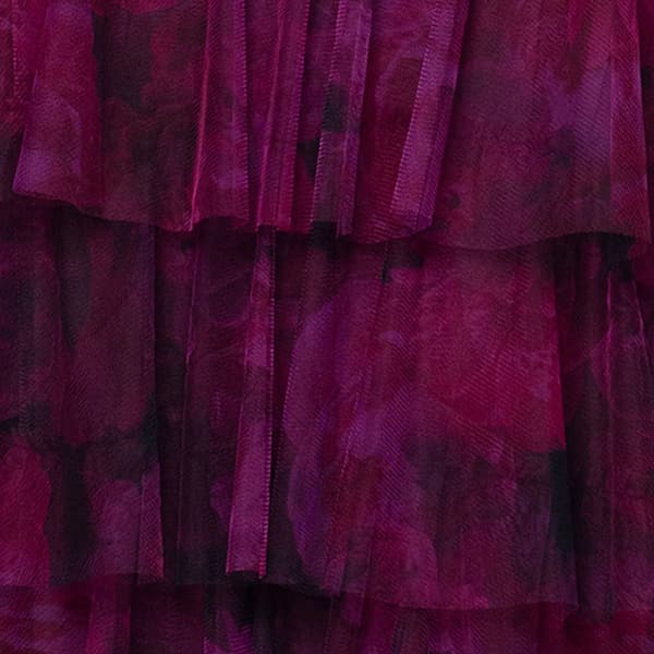 Juniors Blondie Nites Mesh Ruffle A-Line Dress