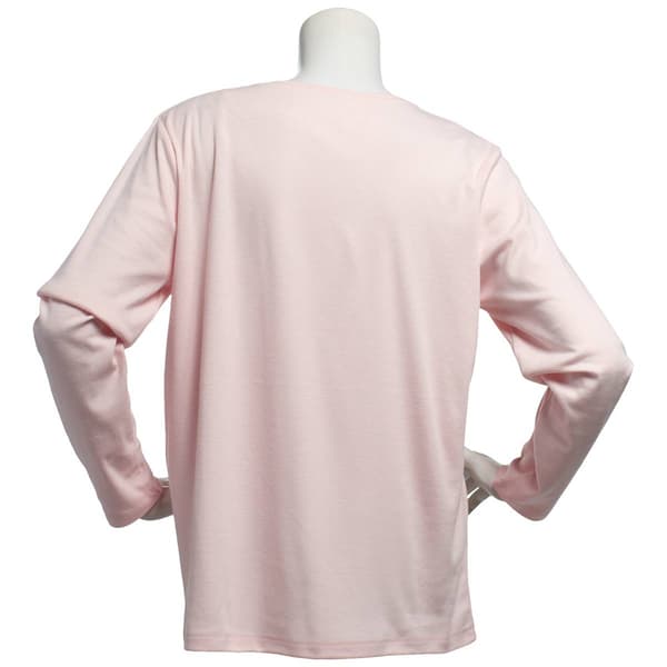 Womens Hasting & Smith Solid Long Sleeve Crew Neck Tee