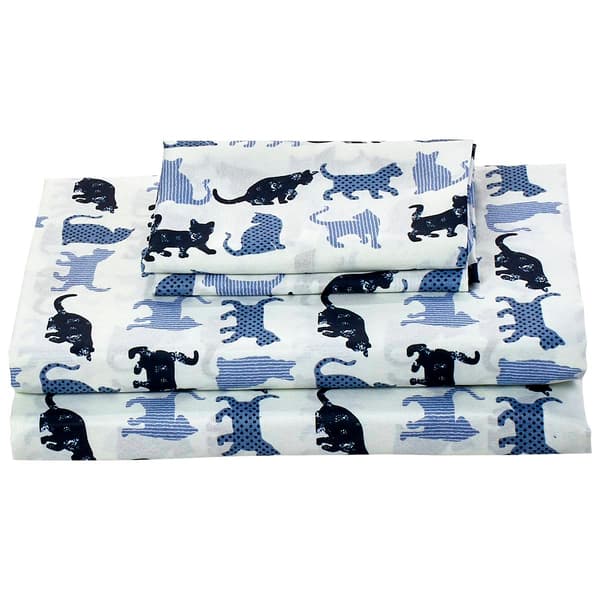 Ashley Cooper™ Plaid Cats Microfiber Sheet Set Boscov's