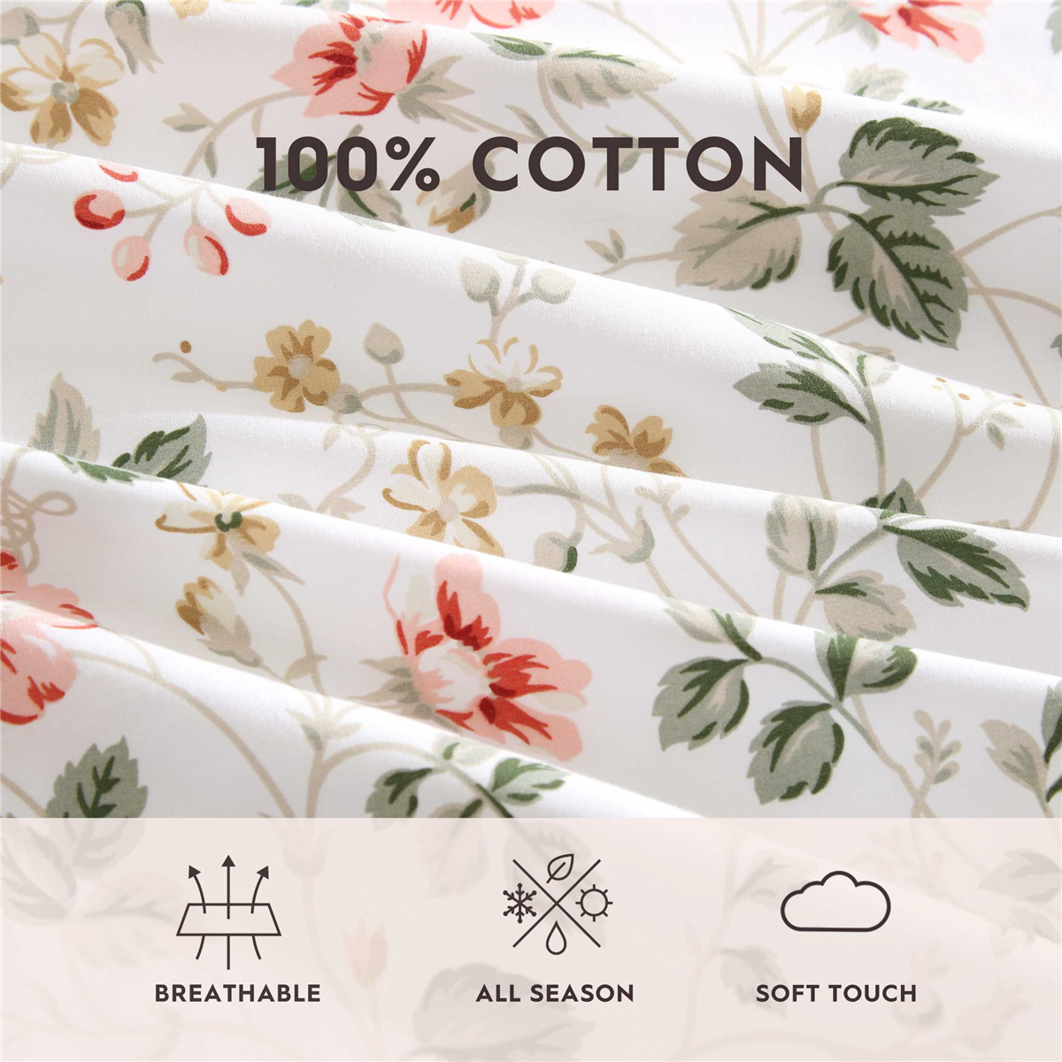 Laura Ashley® Meadow Floral Percale Sheet Set