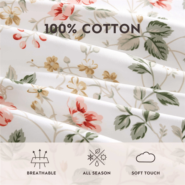Laura Ashley® Meadow Floral Percale Sheet Set