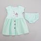 Baby Girl &#40;12-24M&#41; Young Hearts 3pc. Unicorn Dress w/ Headband - image 1