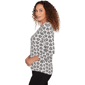 Womens Emaline Key Items 3/4 Sleeve Boat Neck Geometric Tee - image 4