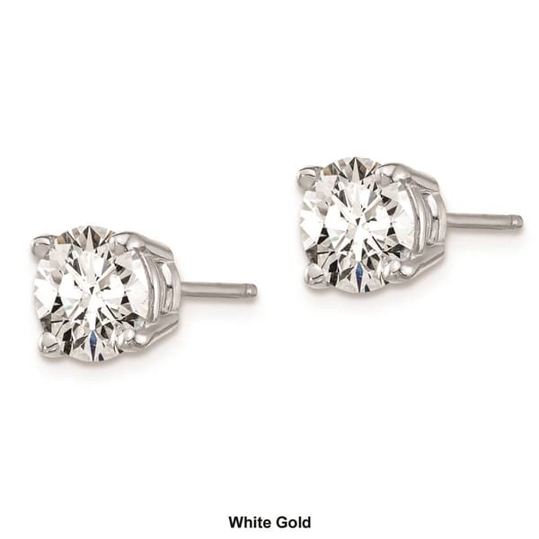 Pure Fire 14kt. Gold 1 1/2ctw. Certified Diamond 4-Prong Earrings