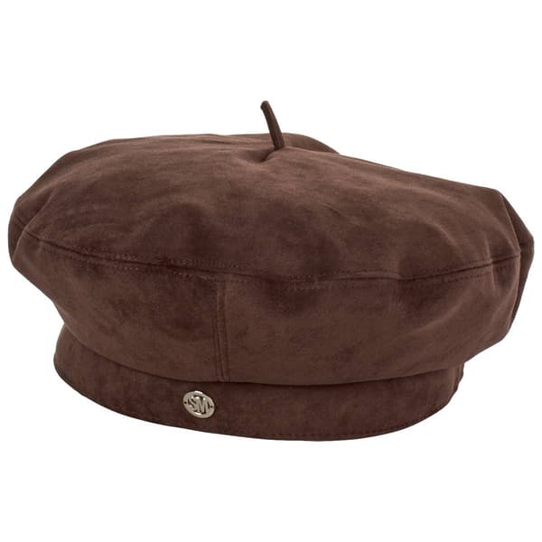 Womens Steve Madden Faux Suede Beret
