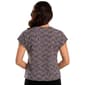 Petite Notations Short Sleeve Abstract Keyhole Neck Blouse - image 2