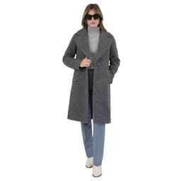 Womens Nine West Single Breasted Faux Wool Boucle Walker