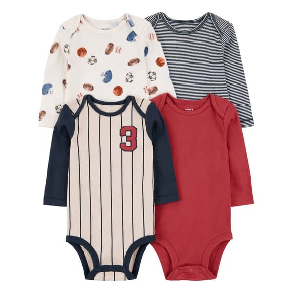 Baby Boy (NB-24M) Carters(R) 4pk. Sports Assorted Bodysuits - image 