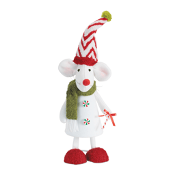 Melrose Holiday Plush Mouse Figurines - Set of 2