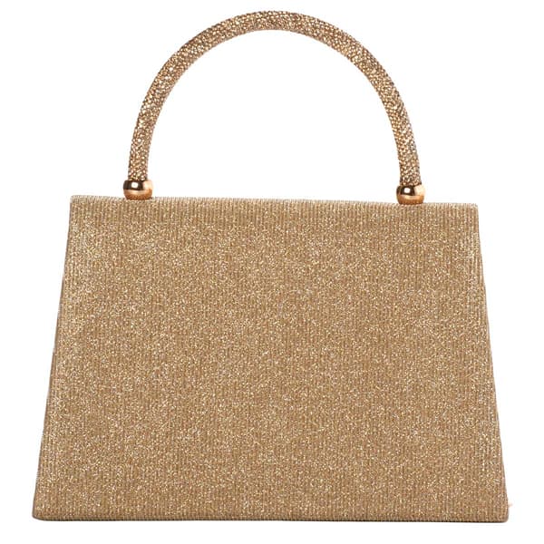 D''Margeaux Flower Shimmer Clutch w/ Chain