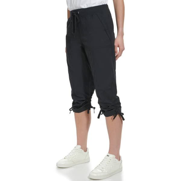 Womens DKNY Sport Hi Rise Shirred Utility Capris