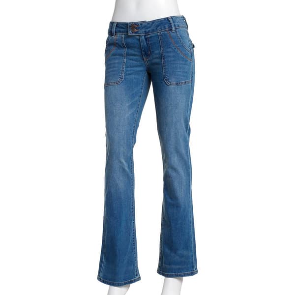 Juniors Almost Famous&#40;tm&#41; Demi Low Rise Bootcut Denim Jeans - image 