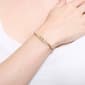 Athra 14kt. Gold over Brass Crystal & Bead Stations Coil Bracelet - image 3