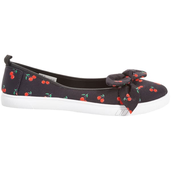 Womens Ashley Blue Cherry Canvas Slip On Flats
