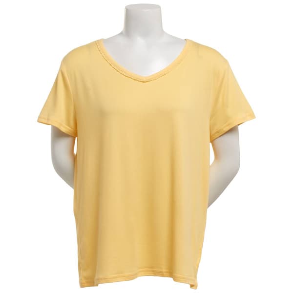 Womens MUK LUKS(R) Short Sleeve Scoop Neck Top - image 