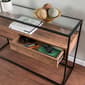 Southern Enterprises Olivern Glass-Top Console Table w/ Storage - image 2