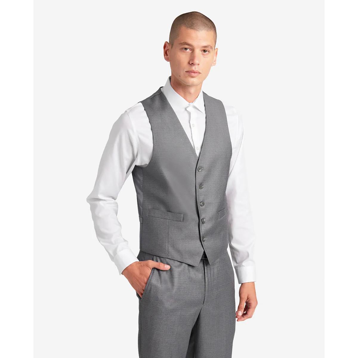 Mens Kenneth Cole Reaction® Marled Slim Fit Vest