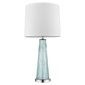 HomeRoots 29in Aqua Glass Buffet Lamp with Off White Empire Shade - image 2