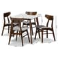Baxton Studio Pearson Light Grey/Walnut Brown 5pc. Dining Set - image 9