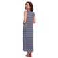 Womens Emily Daniels Sleeveless Stripe Side Slit Midi Dress - image 3
