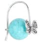 Athra Howlite Turquoise Stone Butterfly Drop Earrings - image 2