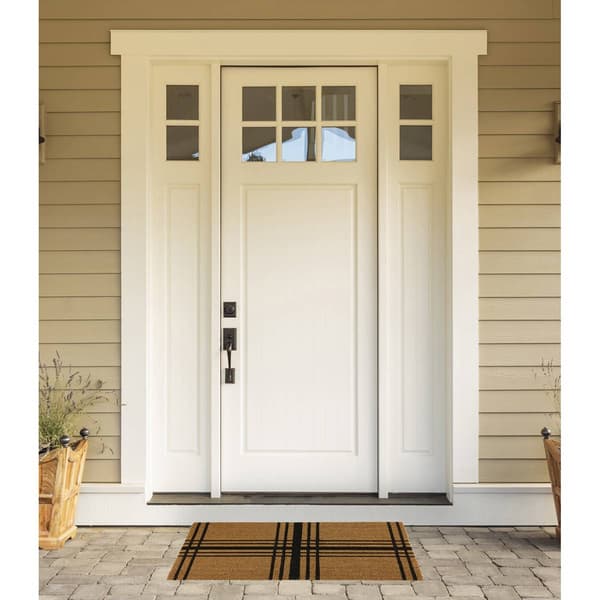 Design Imports Farmhouse Plaid Doormat