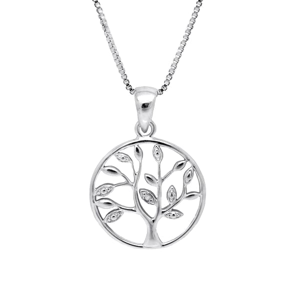 Gianni Argento Diamond Accent Tree of Life Pendant - image 