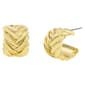 Steve Madden Gold Woven Huggie Hoop Earrings - image 1