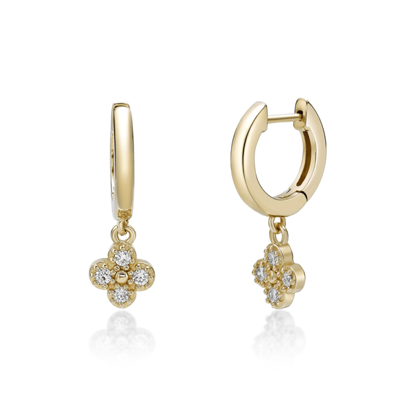 Brilliant Grown Gold-Plated  1/10ctw. Lab-Grown Diamond Earrings