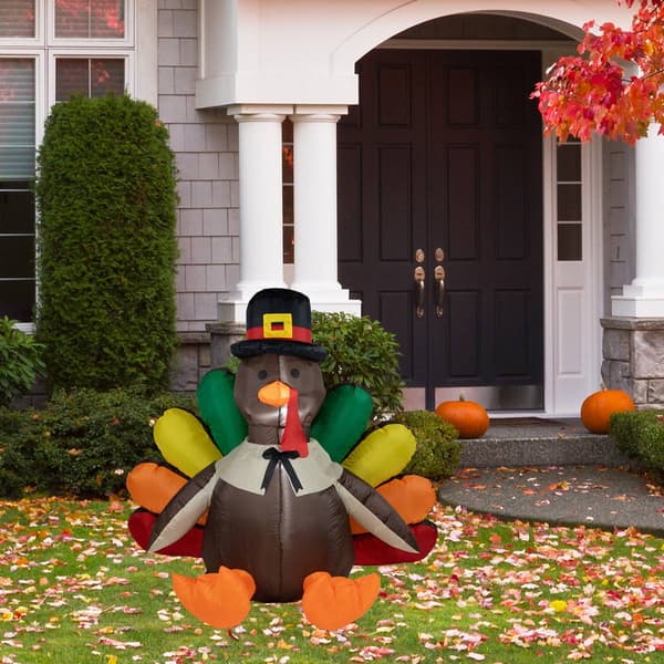 Northlight Seasonal 4ft. Inflatable Pre-Lit Turkey Decoration