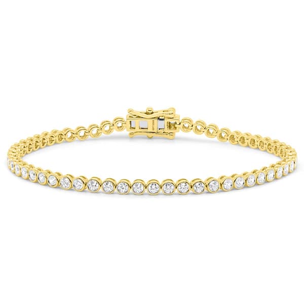 Nova Star(R) Gold Plated 2ctw. Lab Grown Diamond Tennis Bracelet - image 