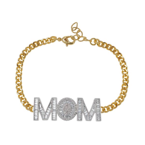 Gianni Argento 0.10ctw. Diamond & Cubic Zirconia Mom Bracelet - image 