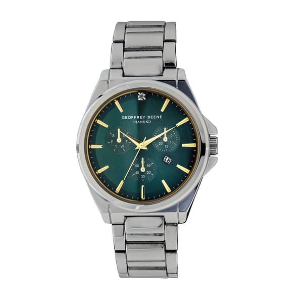 Mens Geoffrey Beene(R) Silver-Tone Chronograph Watch - GBA0025SL - image 